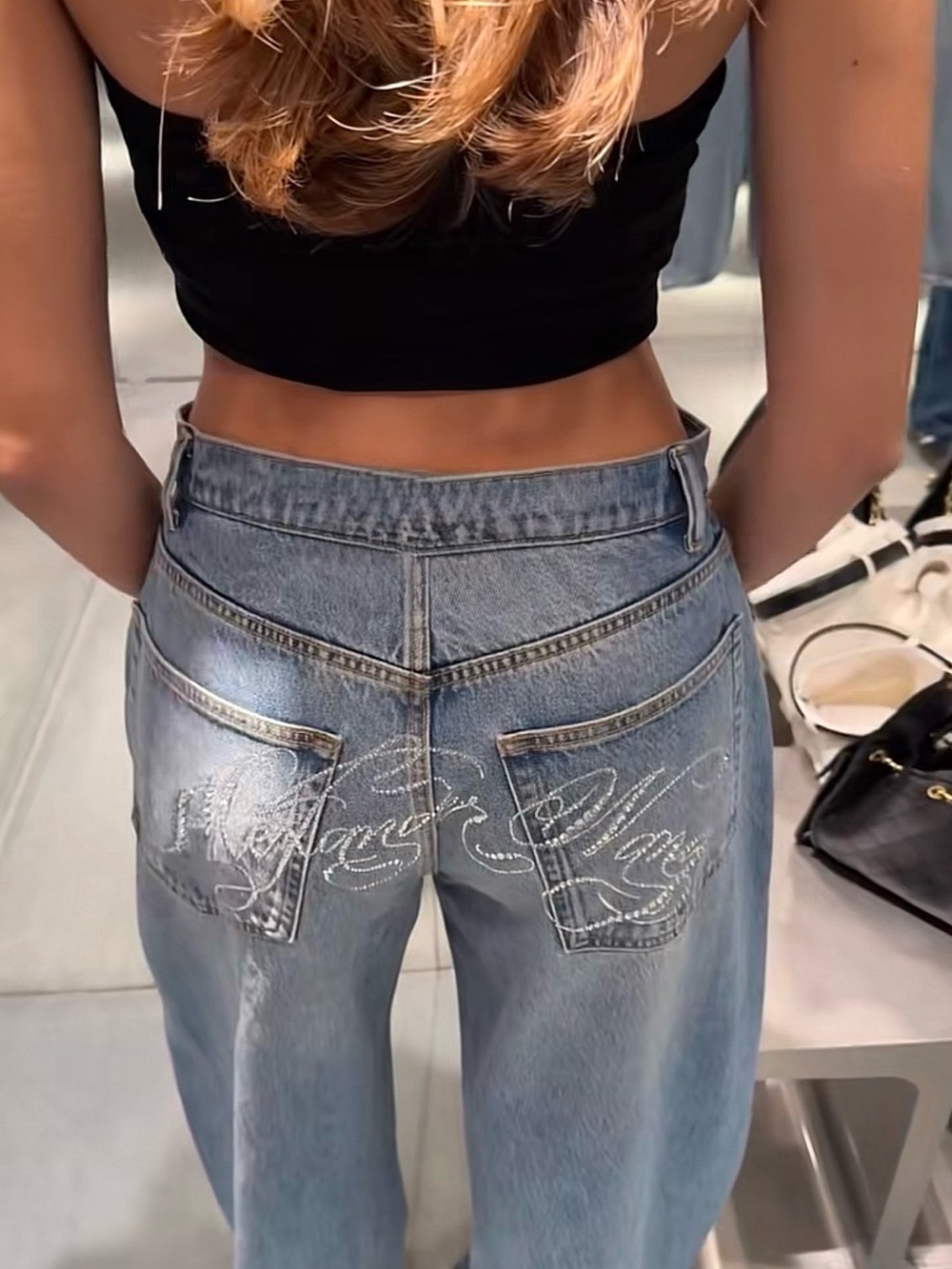 Alexander Wang Diamond Embellished Jeans